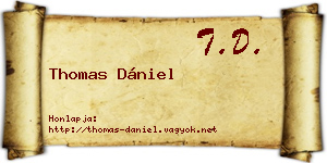 Thomas Dániel névjegykártya